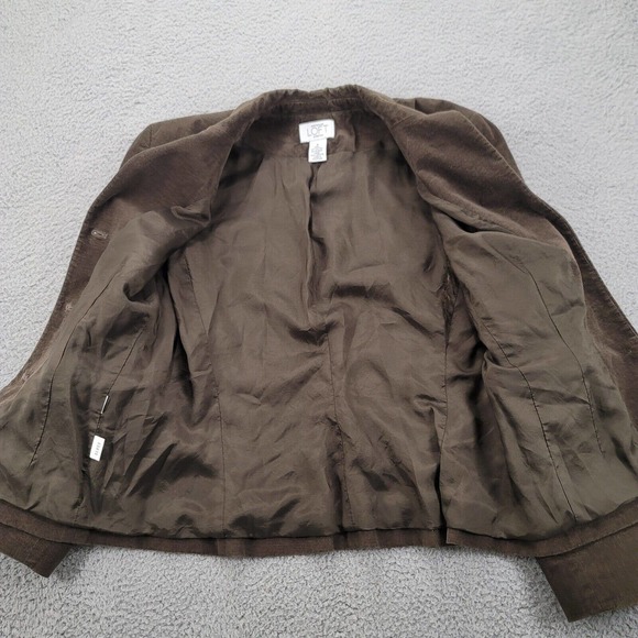 Ann Taylor Loft Stretch Jacket Womens 8 Brown‎ Buttons Long Sleeve - Picture 4 of 14